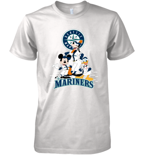 Seattle Mariners Mickey Donald And Goofy Baseball Premium Men's T-Shirt