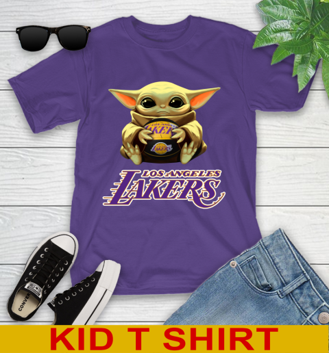 NBA Basketball Los Angeles Lakers Star Wars Baby Yoda Shirt 104