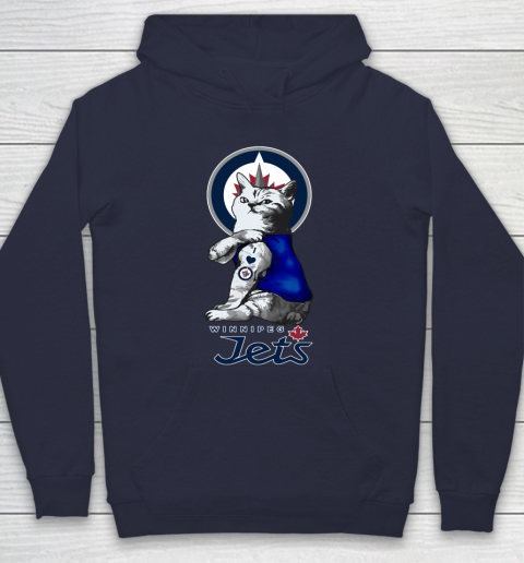 NHL My Cat Loves Winnipeg Jets Hockey Hoodie 2