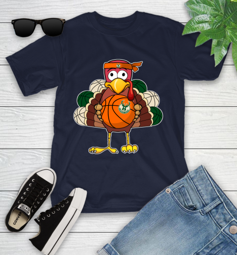 Milwaukee Bucks Turkey thanksgiving day Youth T-Shirt 3