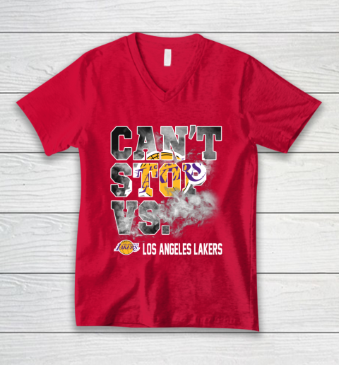 NBA Los Angeles Lakers Basketball Can't Stop Vs V-Neck T-Shirt 6