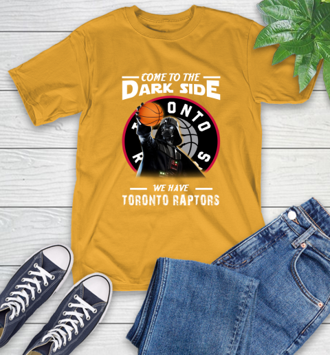 NBA Come To The Dark Side We Have Toronto Raptors Star Wars Darth Vader Basketball T-Shirt 2