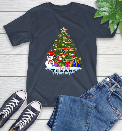 Houston Texans Merry Christmas NFL Football Sports T-Shirt 4