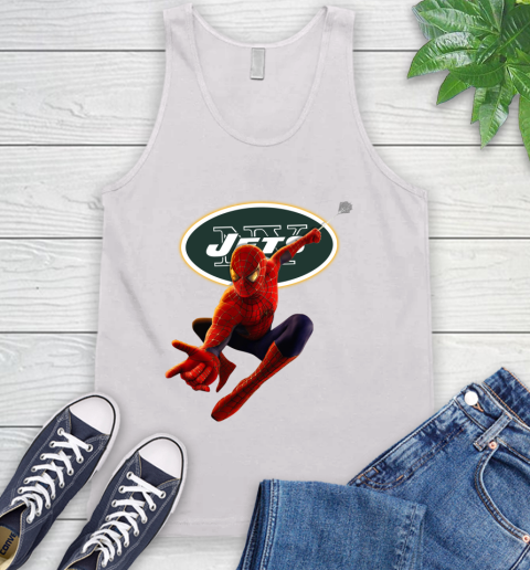 NFL Spider Man Avengers Endgame Football New York Jets Tank Top