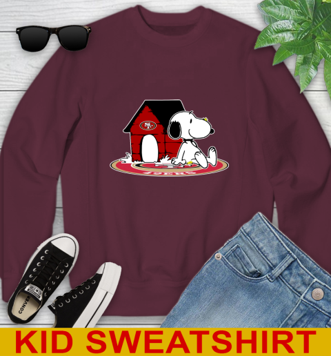 NFL Football San Francisco 49ers Snoopy The Peanuts Movie Shirt Youth Sweatshirt 5