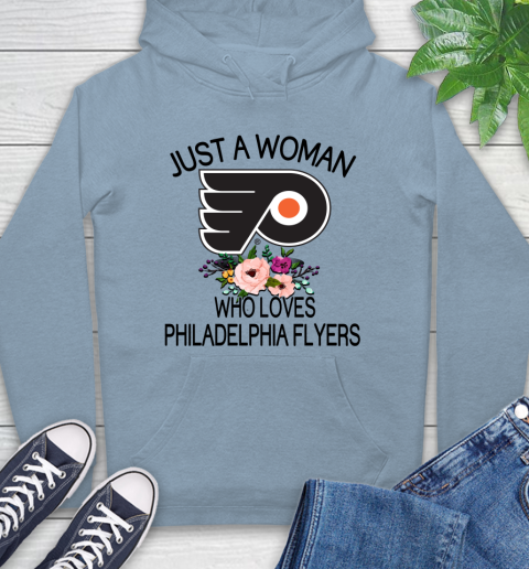 NHL Just A Woman Who Loves Philadelphia Flyers Hockey Sports Hoodie 6