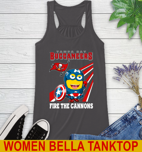 NFL Football Tampa Bay Buccaneers Captain America Marvel Avengers Minion Shirt Racerback Tank 10