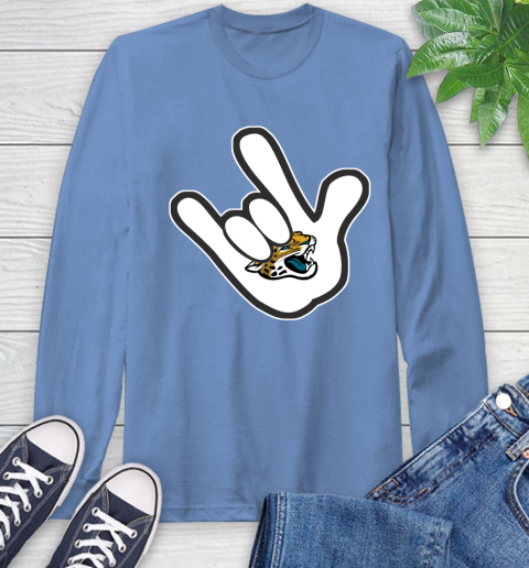 Jacksonville Jaguars NFL Football Mickey Rock Hand Disney Long Sleeve T-Shirt 11