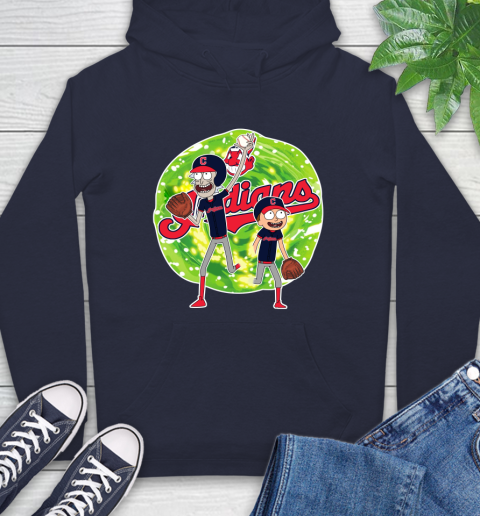 MLB Cleveland Indians Rick And Morty Baseball Sports Hoodie 4
