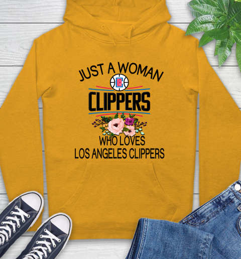 NBA Just A Woman Who Loves Los Angeles Clippers Basketball Sports Hoodie 2