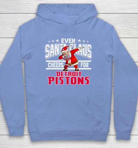 Detroit Pistons Even Santa Claus Cheers For Christmas NBA Hoodie 8
