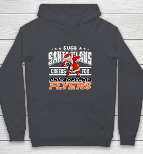 Philadelphia Flyers Even Santa Claus Cheers For Christmas NHL Youth Hoodie 5
