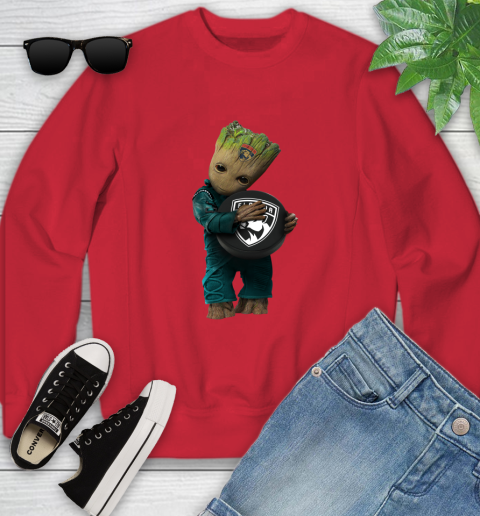 NHL Groot Guardians Of The Galaxy Hockey Sports Florida Panthers Youth Sweatshirt 9