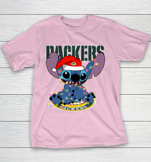 Green Bay Packers NFL Football noel stitch Christmas Youth T-Shirt 5