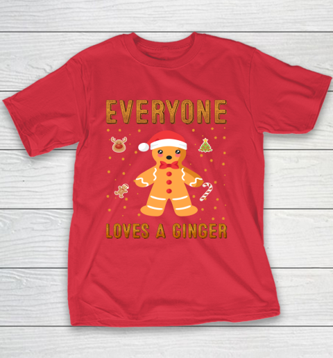 Everyone Loves A Ginger Funny Christmas Youth T-Shirt 7