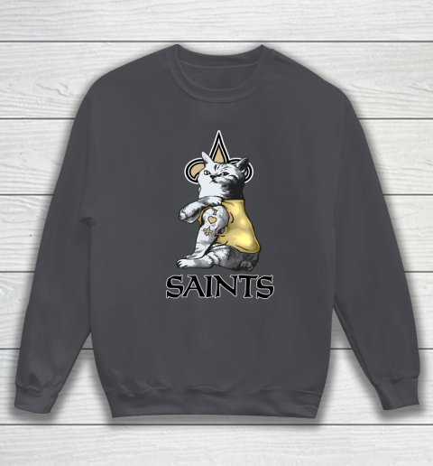 NFL Football My Cat Loves New Orleans Saints Sweatshirt 4