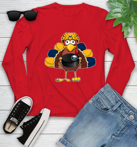 Buffalo Sabres Turkey Thanksgiving Day Youth Long Sleeve 11