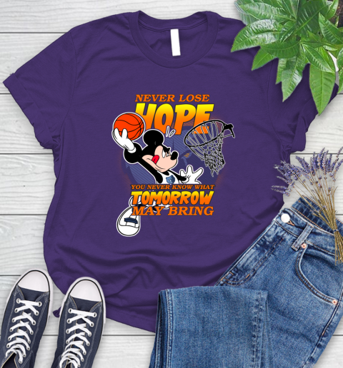 Memphis Grizzlies NBA Basketball Mickey Disney Never Lose Hope Women's T-Shirt 4