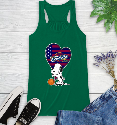 Cleveland Cavaliers NBA Basketball The Peanuts Movie Adorable Snoopy Racerback Tank 7