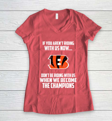 NFL Cincinnati Bengals Football We Become The Champions Women's V-Neck T-Shirt 4