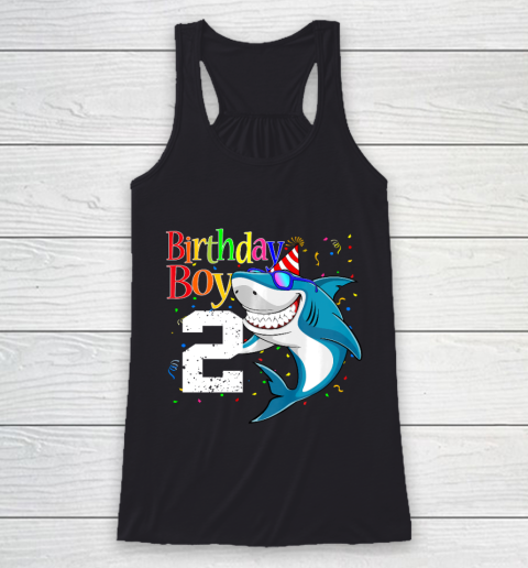Kids 2nd Birthday Boy Shark Shirts 2 Jaw Some Four Tees Boys 2 Years Old Racerback Tank