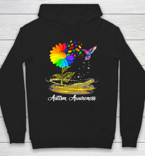 Autism Awareness Month Tshirt Hummingbird Sunflower Hoodie
