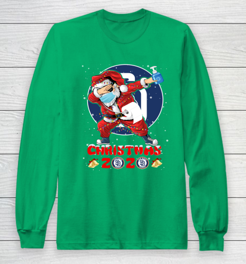 San Diego Padres Funny Santa Claus Dabbing Christmas 2020 MLB Long Sleeve T-Shirt 4