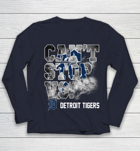MLB Detroit Tigers Baseball Can't Stop Vs Detroit Tigers Youth Long Sleeve 2