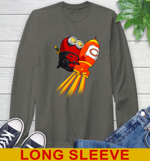 NFL Football Chicago Bears Deadpool Minion Marvel Shirt Long Sleeve T-Shirt 10
