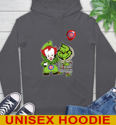 Baby Pennywise Grinch Christmas MLB Baseball Chicago Cubs Hoodie 7