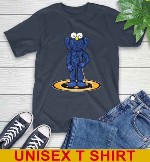 NHL Hockey Pittsburgh Penguins Kaws Bff Blue Figure Shirt T-Shirt - Image 5