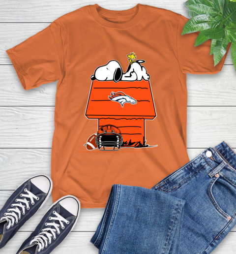 Denver Broncos NFL Football Snoopy Woodstock The Peanuts Movie T-Shirt 5