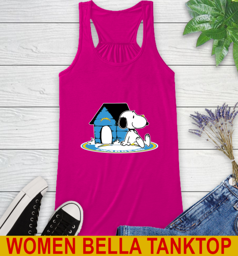 NFL Football Los Angeles Chargers Snoopy The Peanuts Movie Shirt Racerback Tank 8