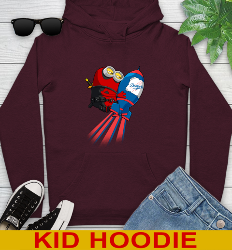 MLB Baseball Los Angeles Dodgers Deadpool Minion Marvel Shirt Youth Hoodie 7
