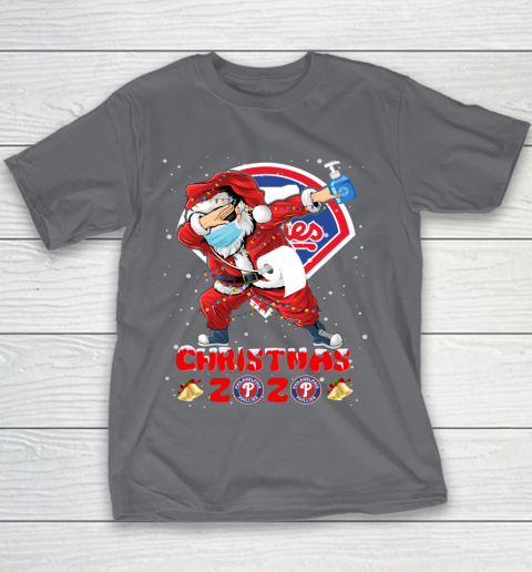 Philadelphia Phillies Funny Santa Claus Dabbing Christmas 2020 MLB Youth T-Shirt 5