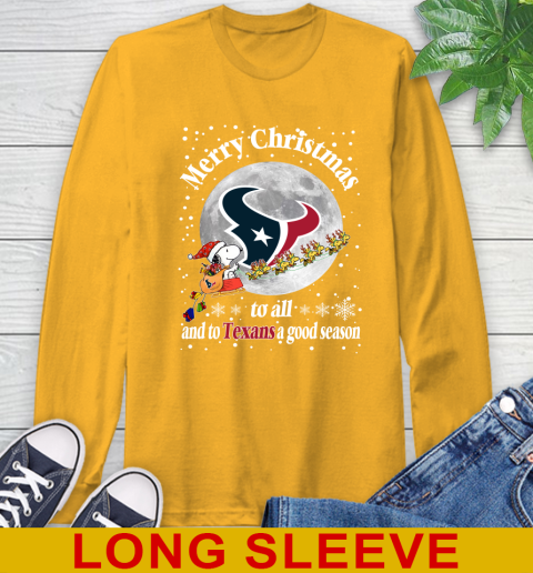 Houston Texans Merry Christmas To All And To Texans A Good Season NFL Football Sports Long Sleeve T-Shirt 2