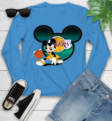 NBA Los Angeles Lakers Mickey Mouse Disney Basketball Youth Long Sleeve - Image 8