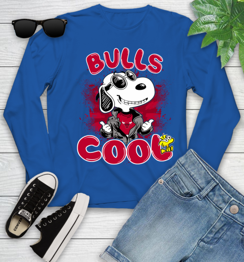 NBA Basketball Chicago Bulls Cool Snoopy Shirt Youth Long Sleeve 9