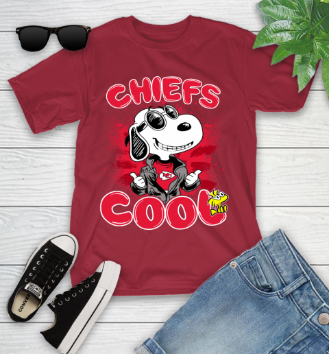 NFL Football Kansas City Chiefs Cool Snoopy Shirt Youth T-Shirt 12