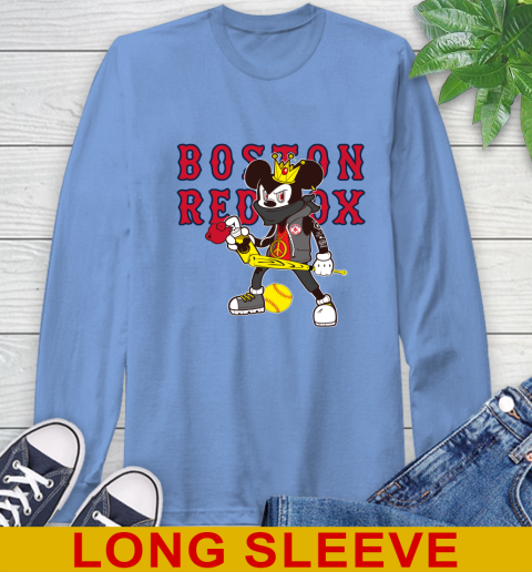 Boston Red Sox MLB Baseball Mickey Peace Sign Sports Long Sleeve T-Shirt 11