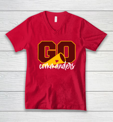 Go Cheer Commanders V-Neck T-Shirt 5