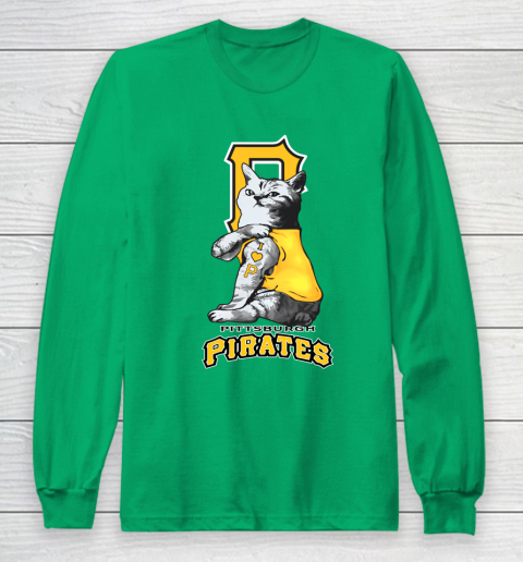 MLB Baseball My Cat Loves Pittsburgh Pirates Long Sleeve T-Shirt 4