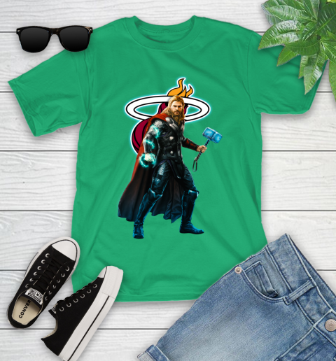 NBA Thor Avengers Endgame Basketball Miami Heat Youth T-Shirt 6
