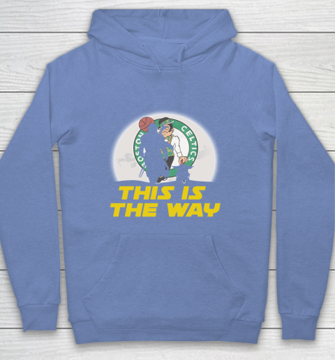 Boston Celtics NBA Basketball Star Wars Yoda And Mandalorian This Is The Way Youth Hoodie 8