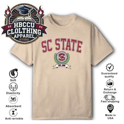 xwzf bulldog south carolina state university hbcu classic t shirt 2 front natural HBCU Clothing Apparel