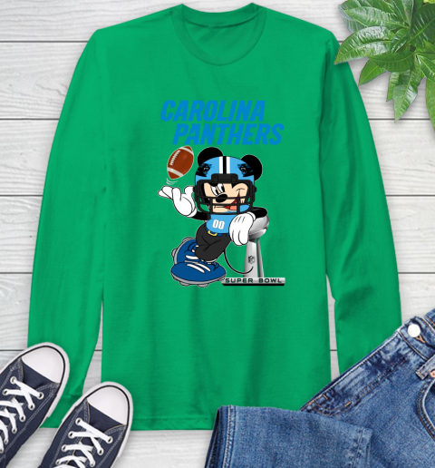 NFL Carolina Panthers Mickey Mouse Disney Super Bowl Football T Shirt Long Sleeve T-Shirt 7