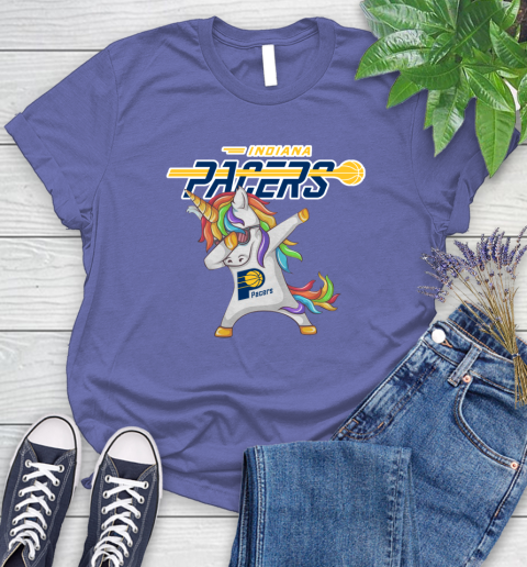 Indiana Pacers NBA Basketball Funny Unicorn Dabbing Sports Women's T-Shirt 11