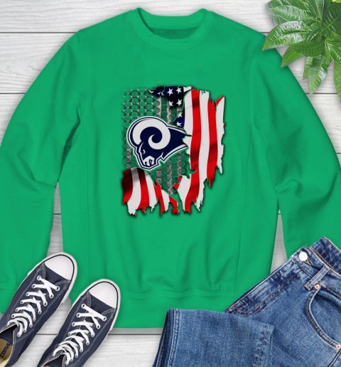 Los Angeles Rams NFL Football American Flag Sweatshirt 7