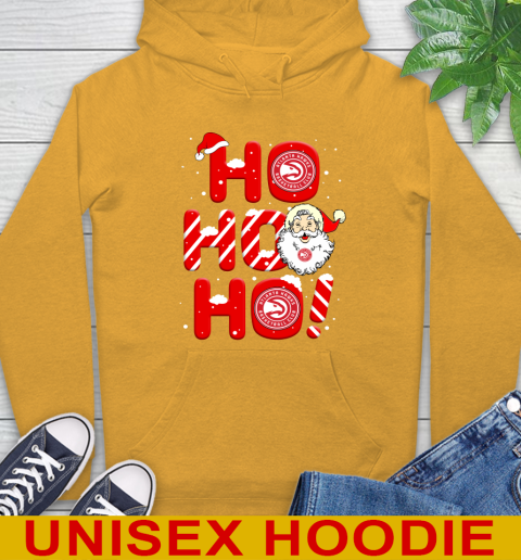 Atlanta Hawks NBA Basketball Ho Ho Ho Santa Claus Merry Christmas Shirt Hoodie 2