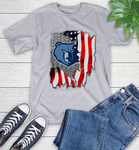 Memphis Grizzlies NBA Basketball American Flag T-Shirt 6